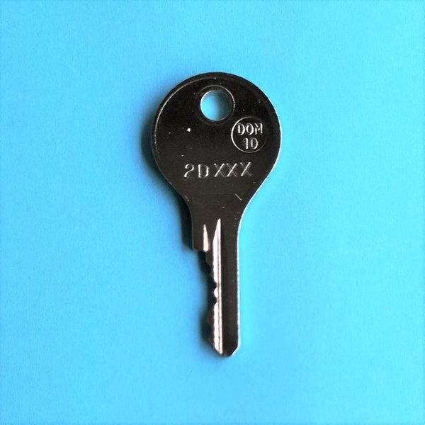 Schlüssel 2D168 für Dom Hebelschlösser.