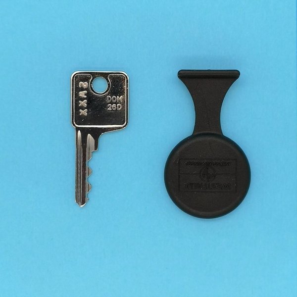 Schlüssel 2W01 mit Verschlusskappe für das Schloss