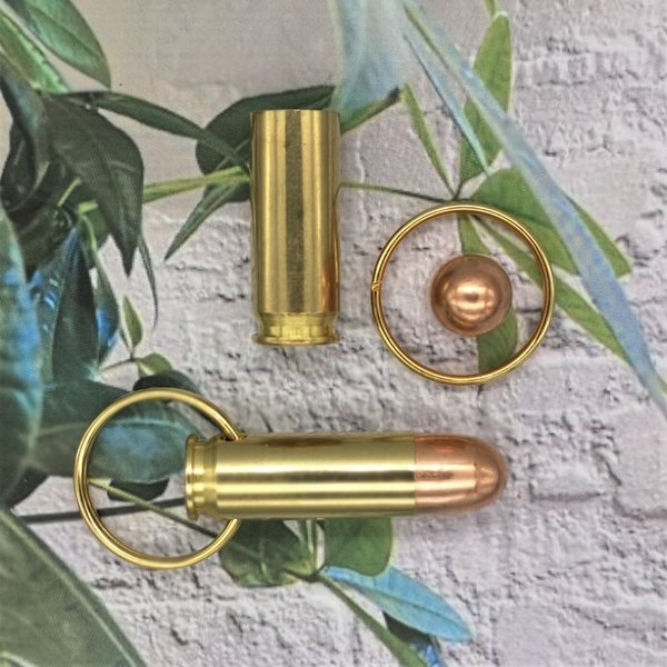 Schlüsselanhänger .45 Magnum Patrone, personalisierbar